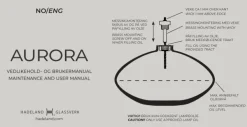 Hadeland Glassverk Aurora Oljelampe Optikk Klar